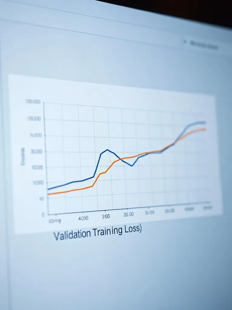 Technical line graph showing training loss vs validation los